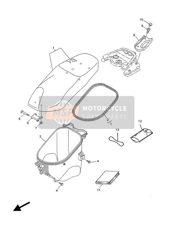 Yamaha YN50M NEOS 2004 Asiento para un 2004 Yamaha YN50M NEOS